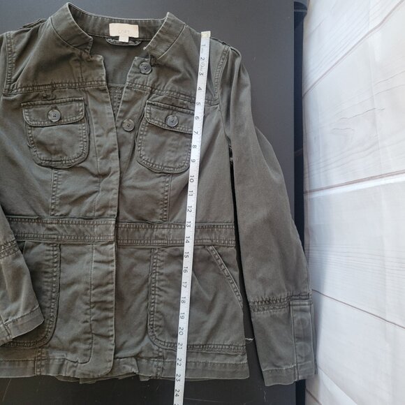 Ann Taylor Loft Utility Military Jacket, Petite Women’s SP, Army Green, EUC - Picture 9 of 9
